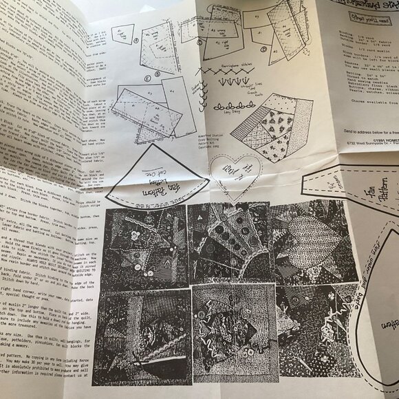 Vintage Crazy Quilting Quilt Quarters Patterns Templates Instructions Lot of 2 - Picture 3 of 10